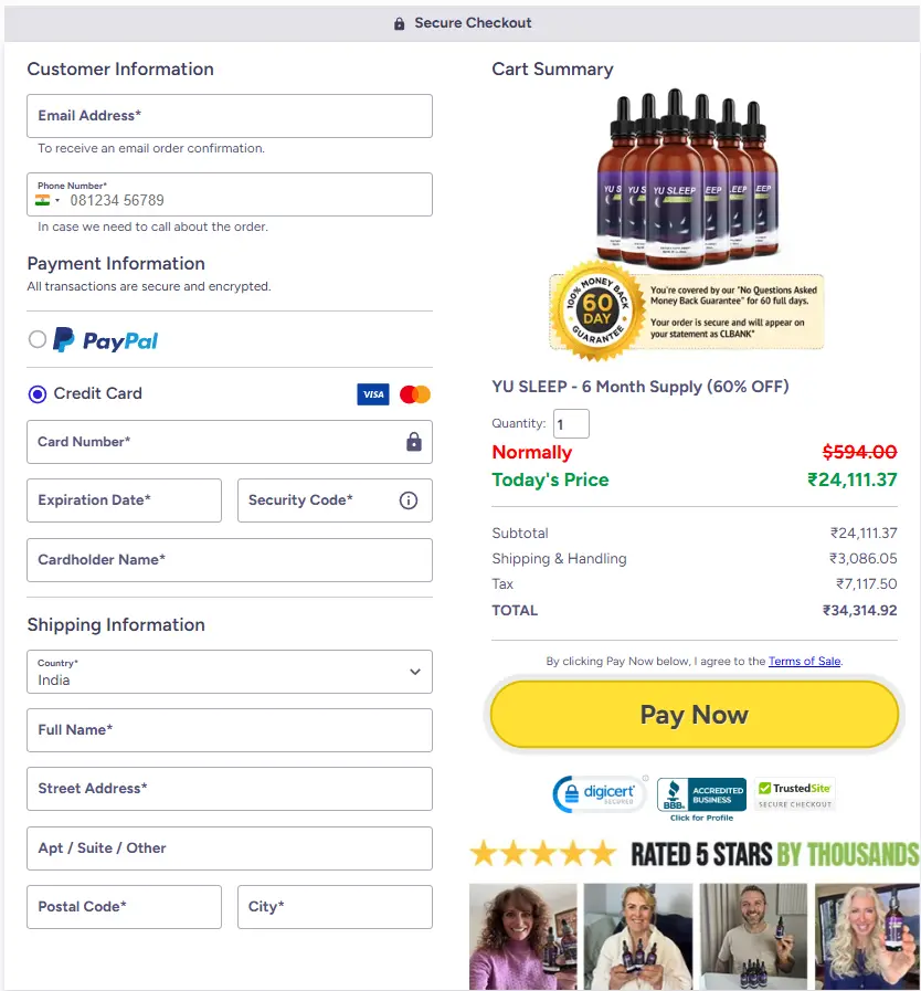 yusleep-order Page